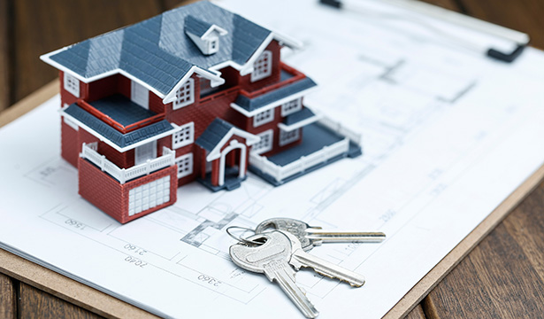 small house on contract with keys